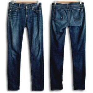 FIDELITY DENIM | Scoop-Low Waist Skinny Low-Rise Seachelt Rinse Jeans 27 Flawed